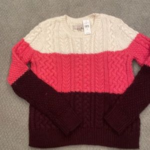 Loft wool blend cable knit sweater size M